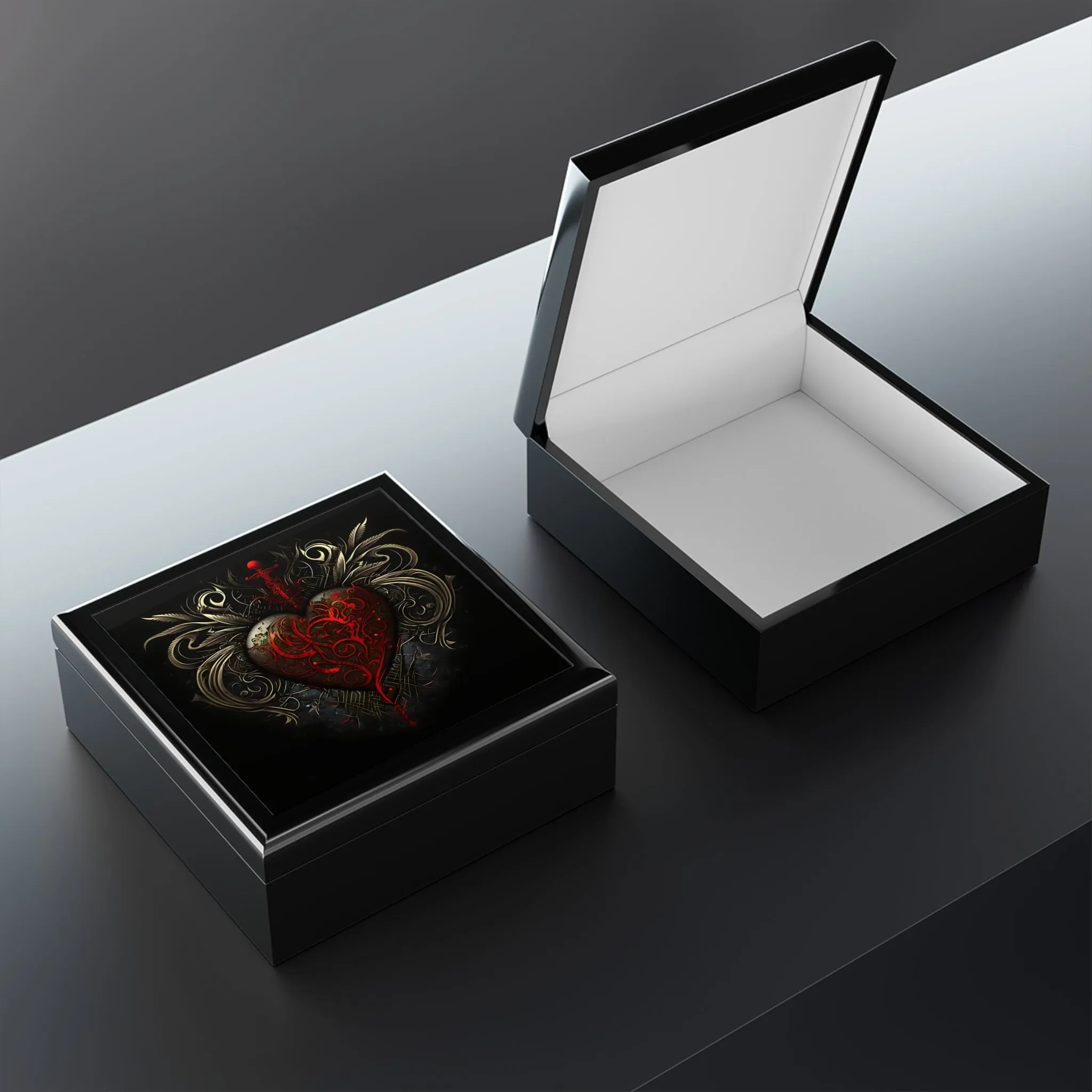 Heart & Dagger Tattoo Art  Jewelry and Gift Box