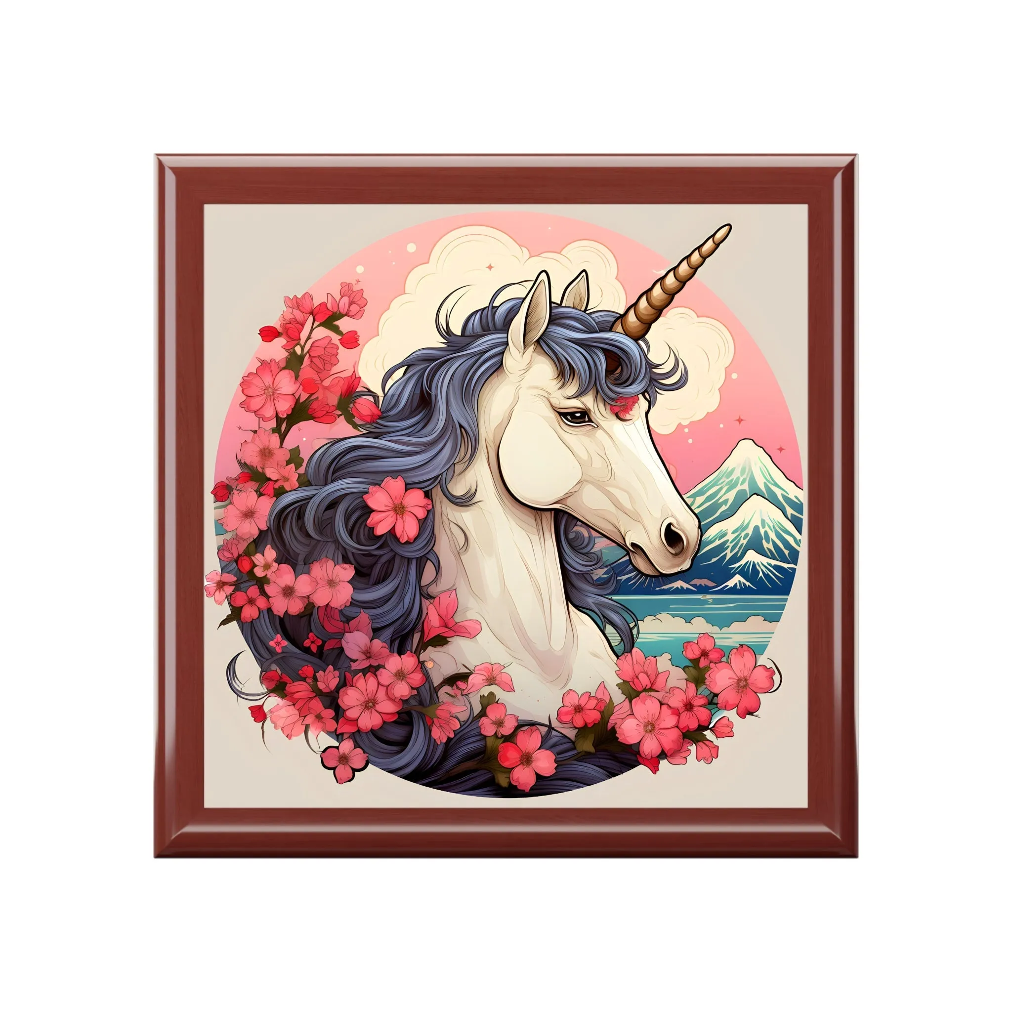 Japandi Unicorn Jewelry Box