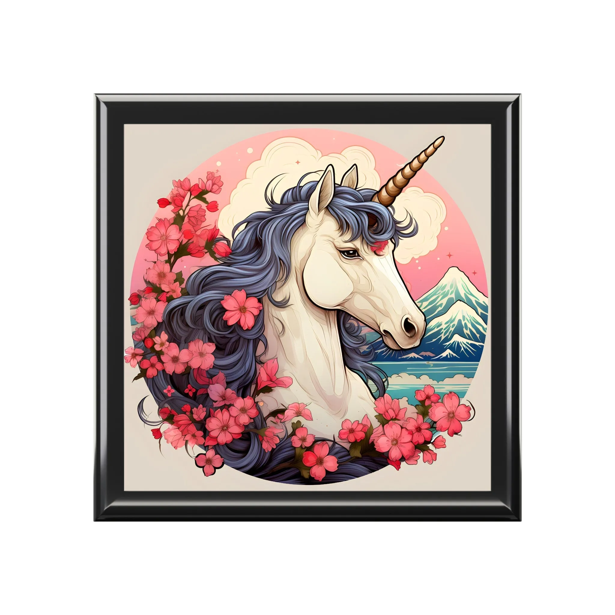 Japandi Unicorn Jewelry Box