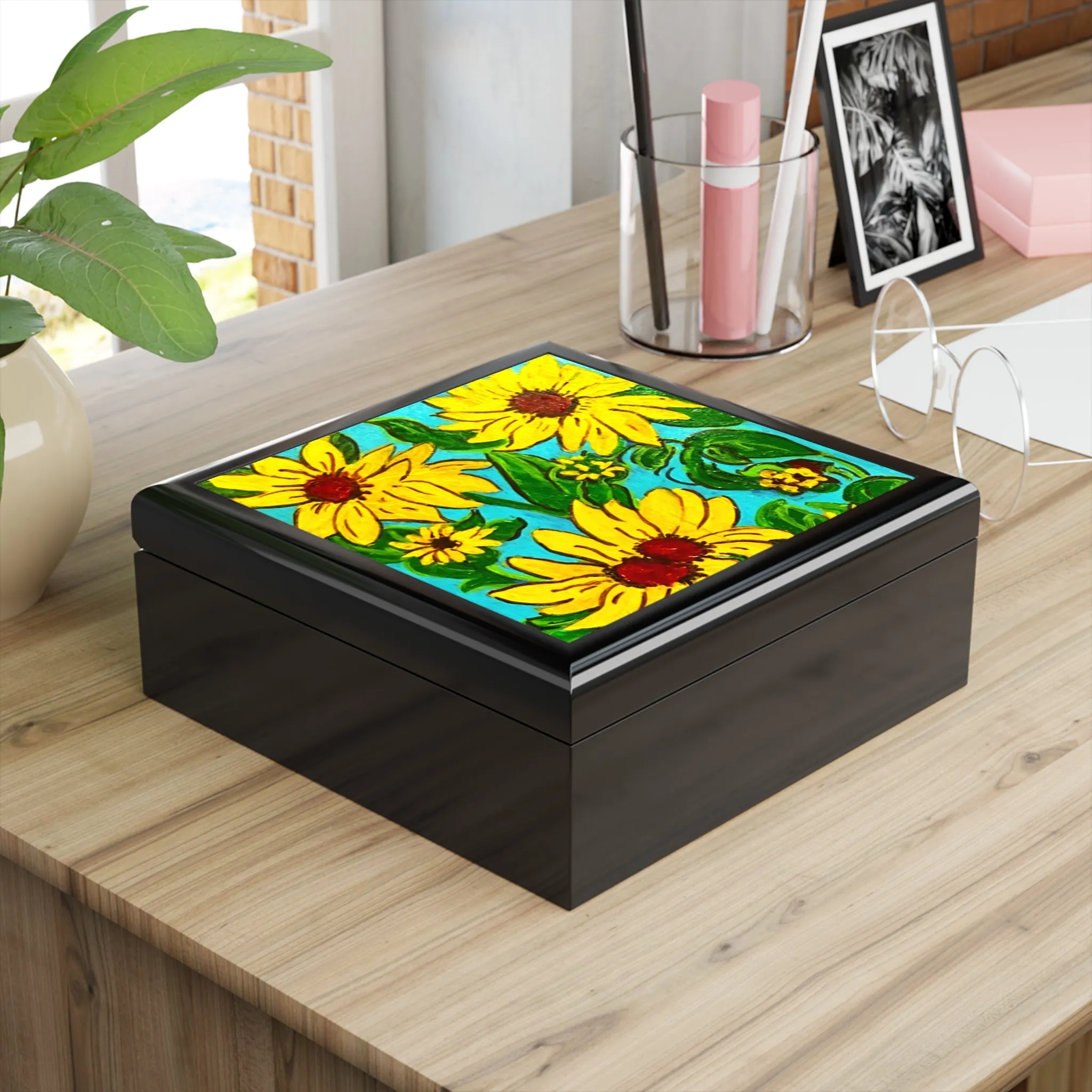 Jewelry and Keepsake Box - Sunflowers