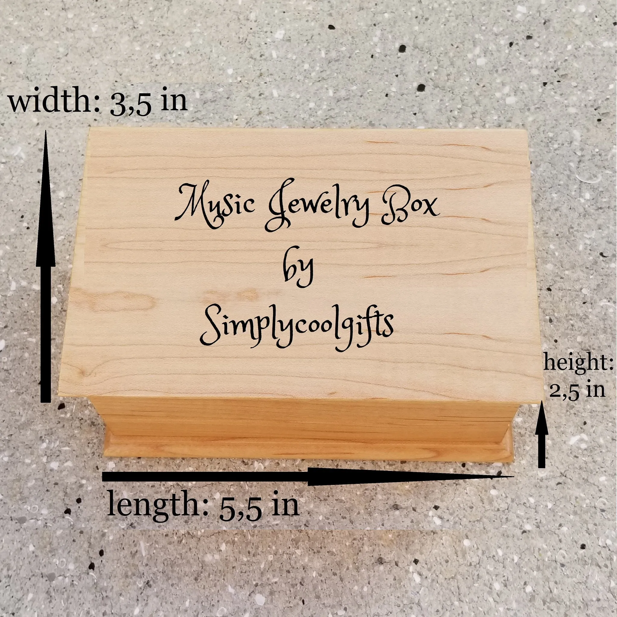 Jewelry Box with music of your choice Always and Forever engraved on top, choose color and song