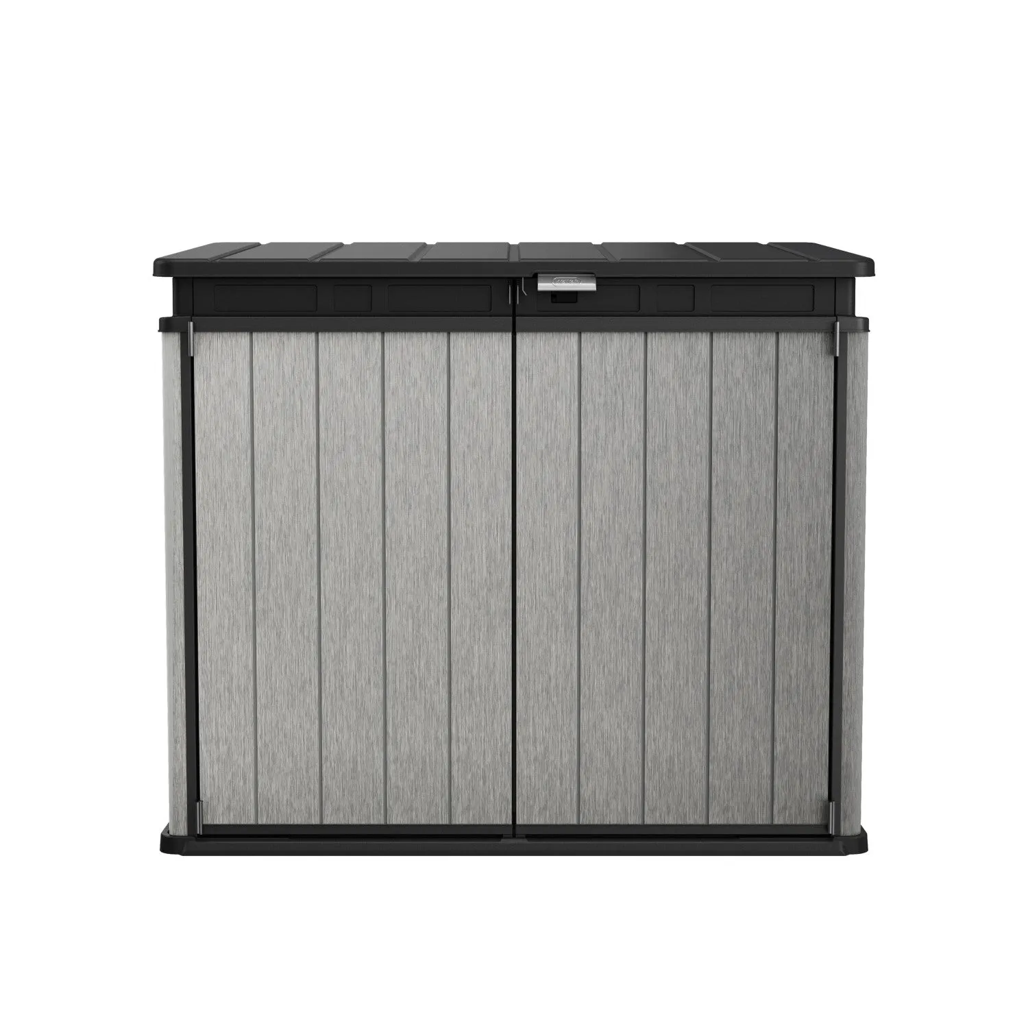 Keter Elite Storage Box Duotech Garden Household Bin Cover 1150L Black Grey