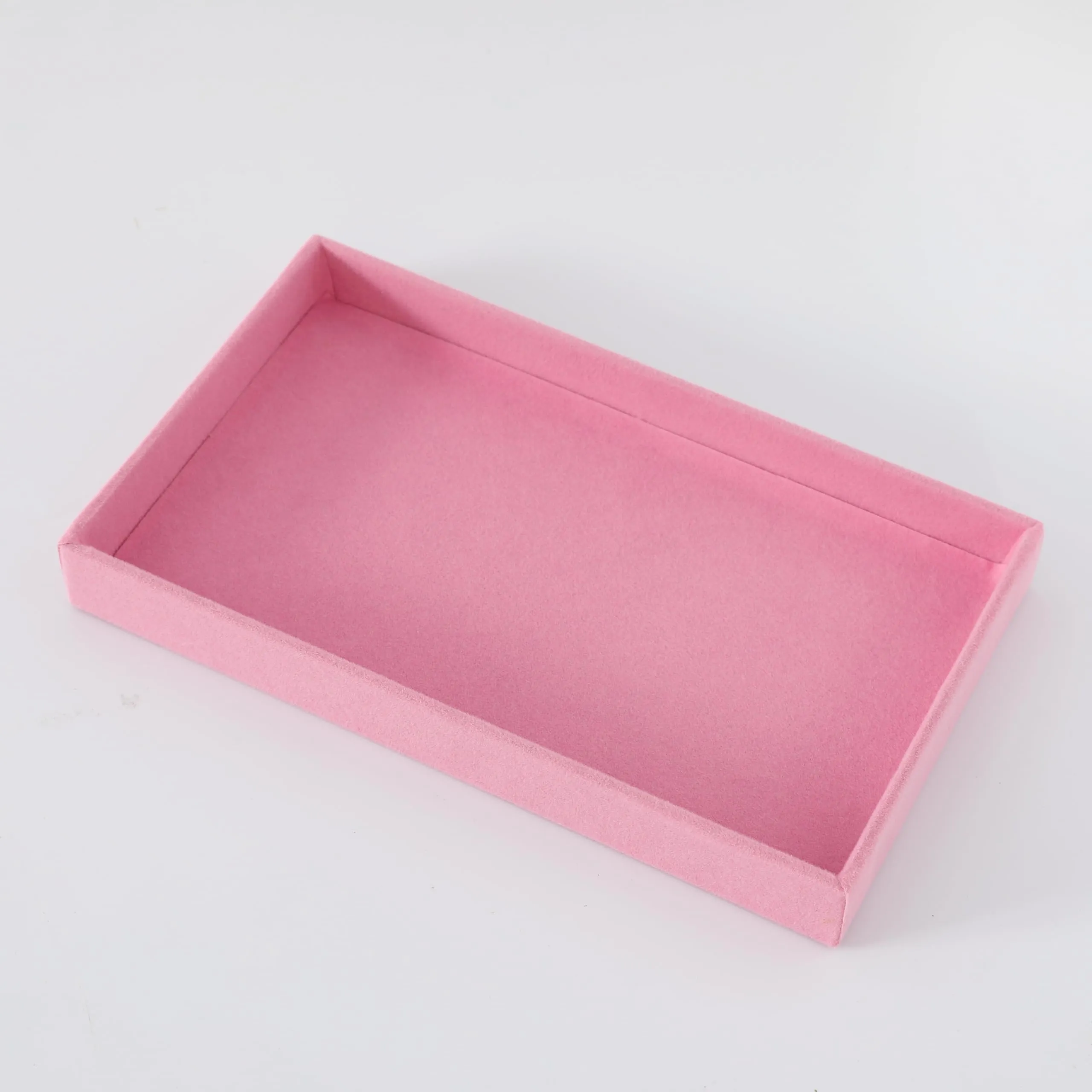 Kuber Industries 20 Pieces Velvet Jewelry Trays Organizer | Jewelry Storage Box | Jewelry Organizer | Showcase Holder Dresser Organizer for Earring Necklace Bracelet Ring |Pack of 5 | YBL4-04 |Pink