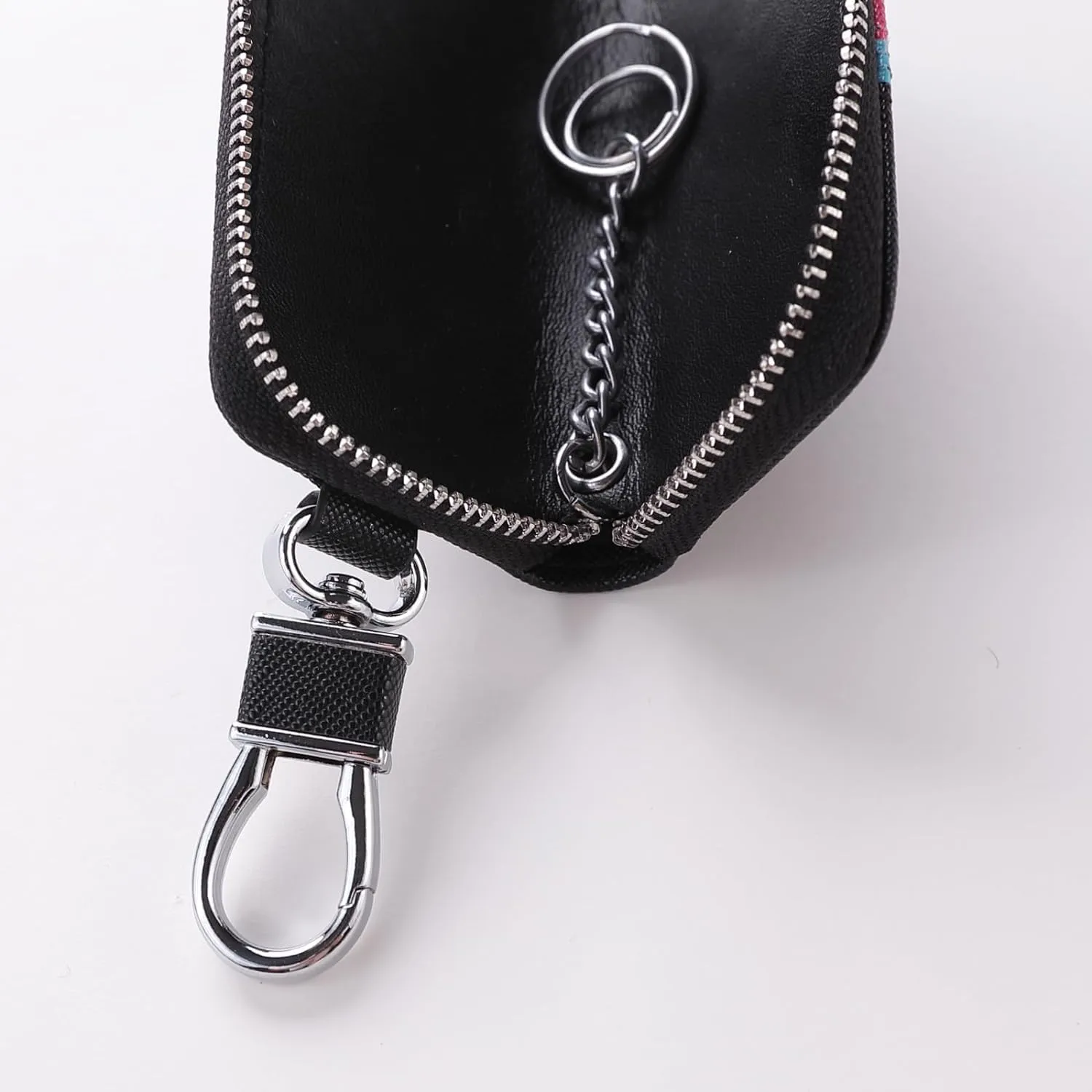 Kuber Industries Key Case|Keychain/Keyring/Key Tag|Car Key Clip, Key Holder, Key Organizer-Pack of 2 (Black)