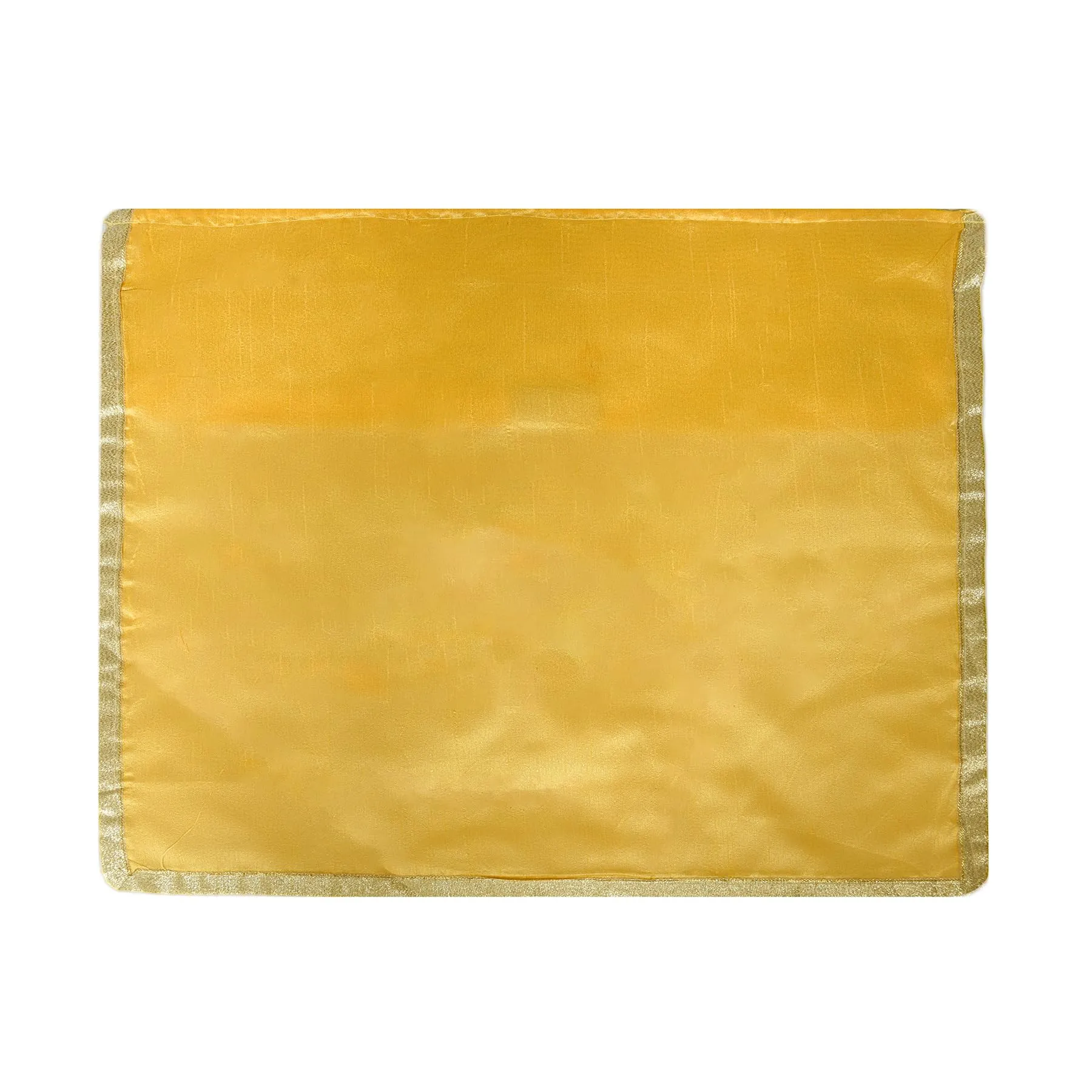 Kuber Industries Saree Cover | Clothes Storage Bag | Single Packing Saree with Velcro | Wardrobe Organizer | Cloth Stoarge Organizer | Check Jama Brooch-Design | Pack of 12 | Yellow