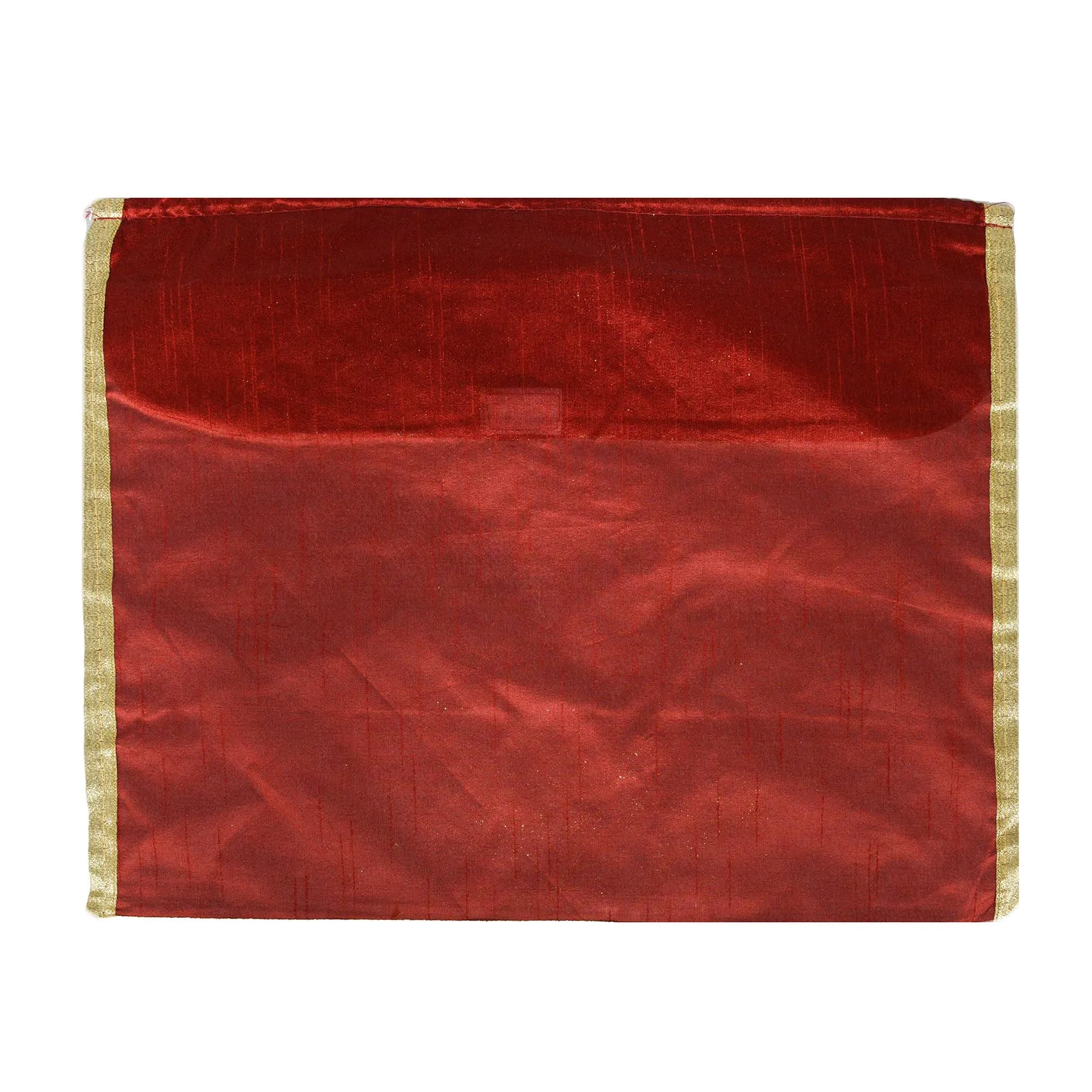 Kuber Industries Saree Cover | Clothes Storage Bag | Single Packing Saree with Velcro | Wardrobe Organizer | Cloth Stoarge Organizer | Check Jama Brooch-Design | Pack of 3 | Maroon