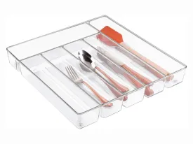 Large Clear Plastic Cutlery Storage Tray