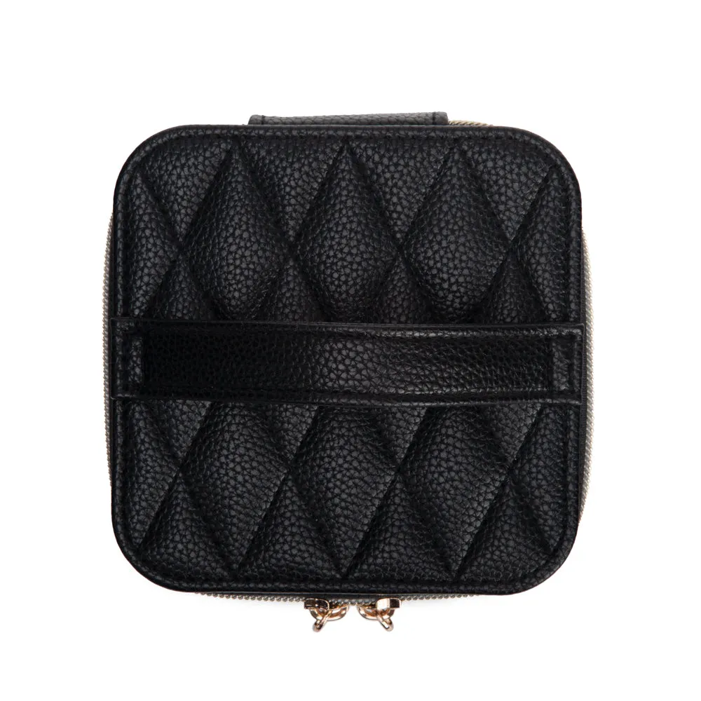 Leah Quilted Travel Jewelry Case with Pouch