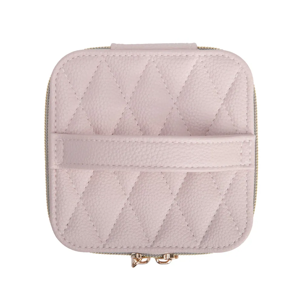 Leah Quilted Travel Jewelry Case with Pouch