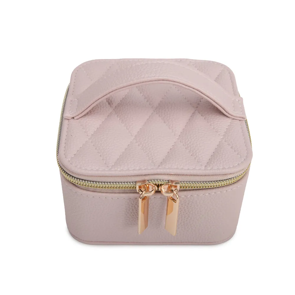 Leah Quilted Travel Jewelry Case with Pouch