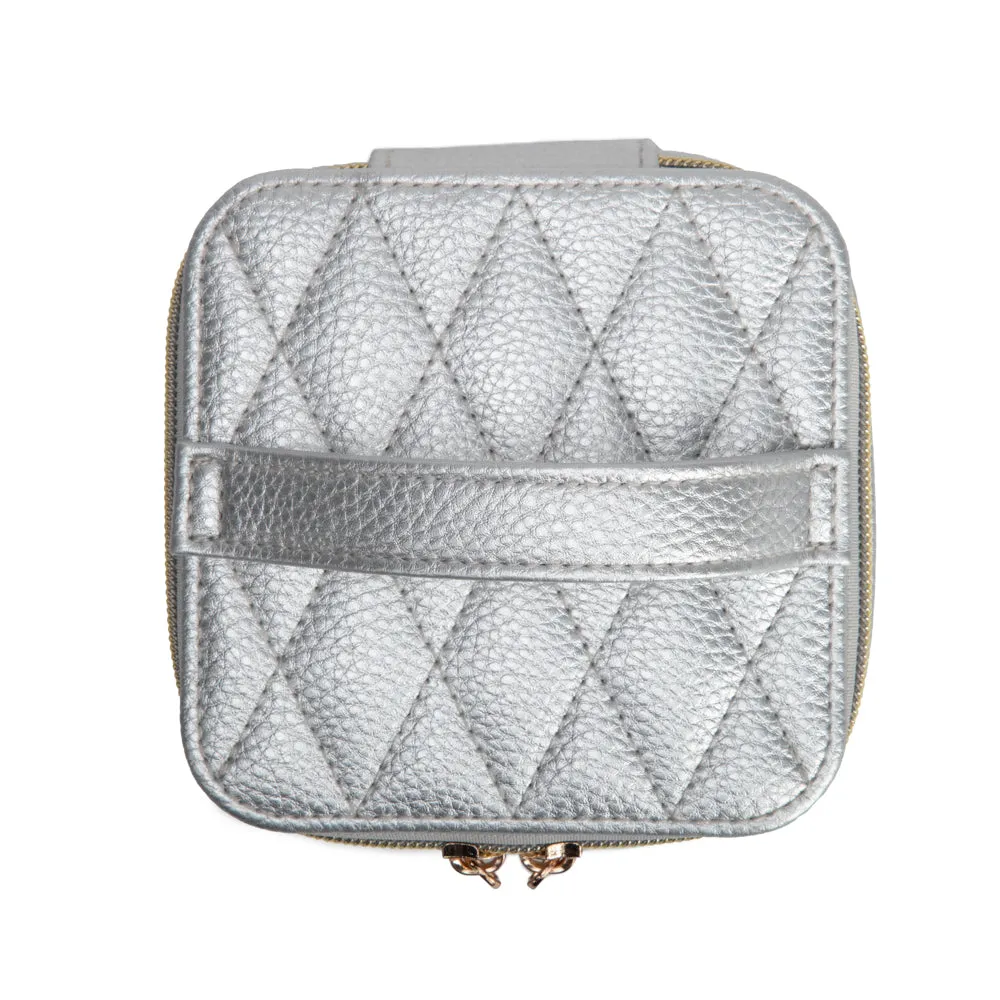 Leah Quilted Travel Jewelry Case with Pouch