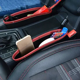 Leather Car Seat Gap Organizer With Multifunctional Pocket As A Vehicle Interior Accessory