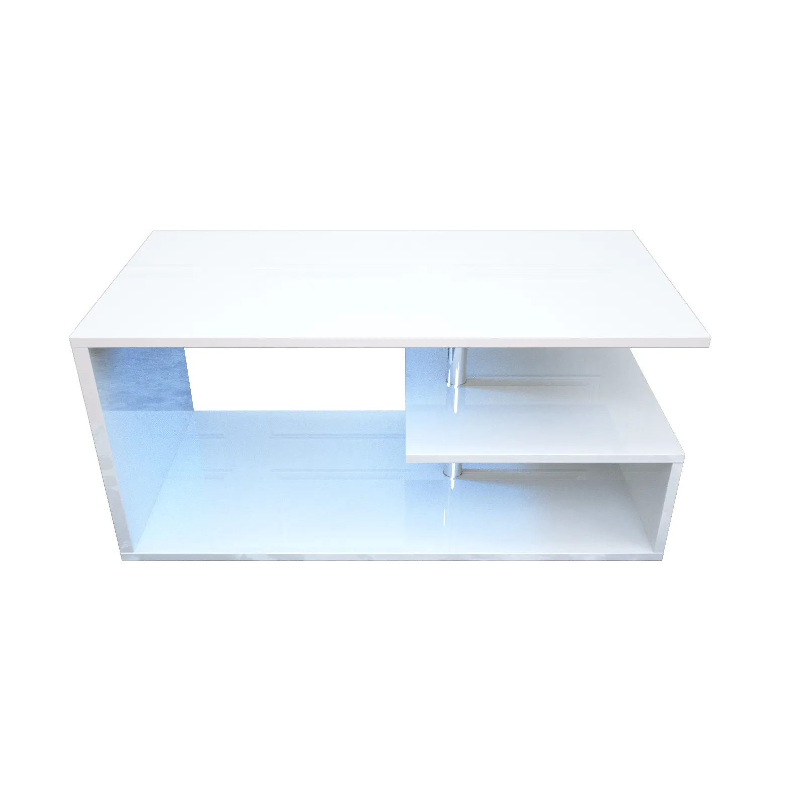 LED High Gloss Coffee Table 100x56cm - Versatile & Chic