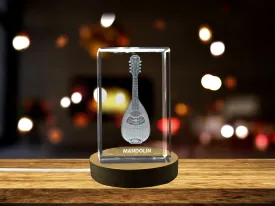 Mandolin 3D Engraved Crystal 3D Engraved Crystal Keepsake/Gift/Decor/Collectible/Souvenir