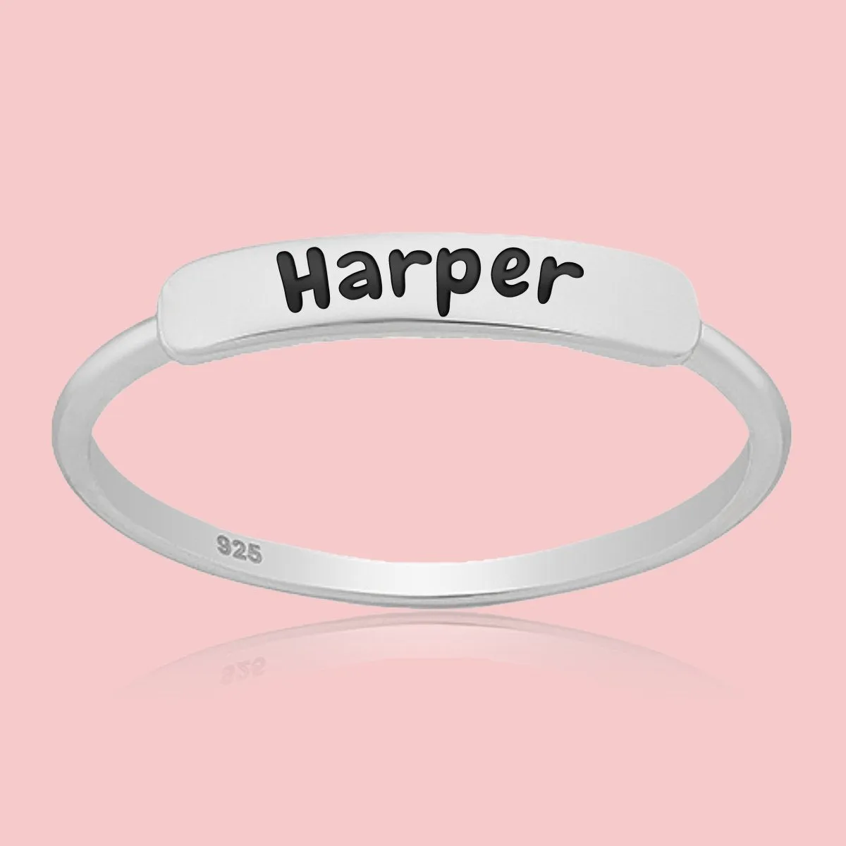 Personalized Name Bar Ring