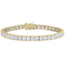 Princess Cut Crystal Tennis Bracelet