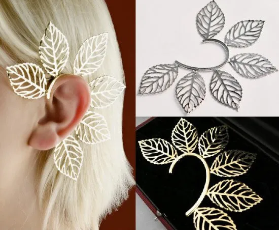 Retro One Piece Big Leaves Ear Cuff Earring