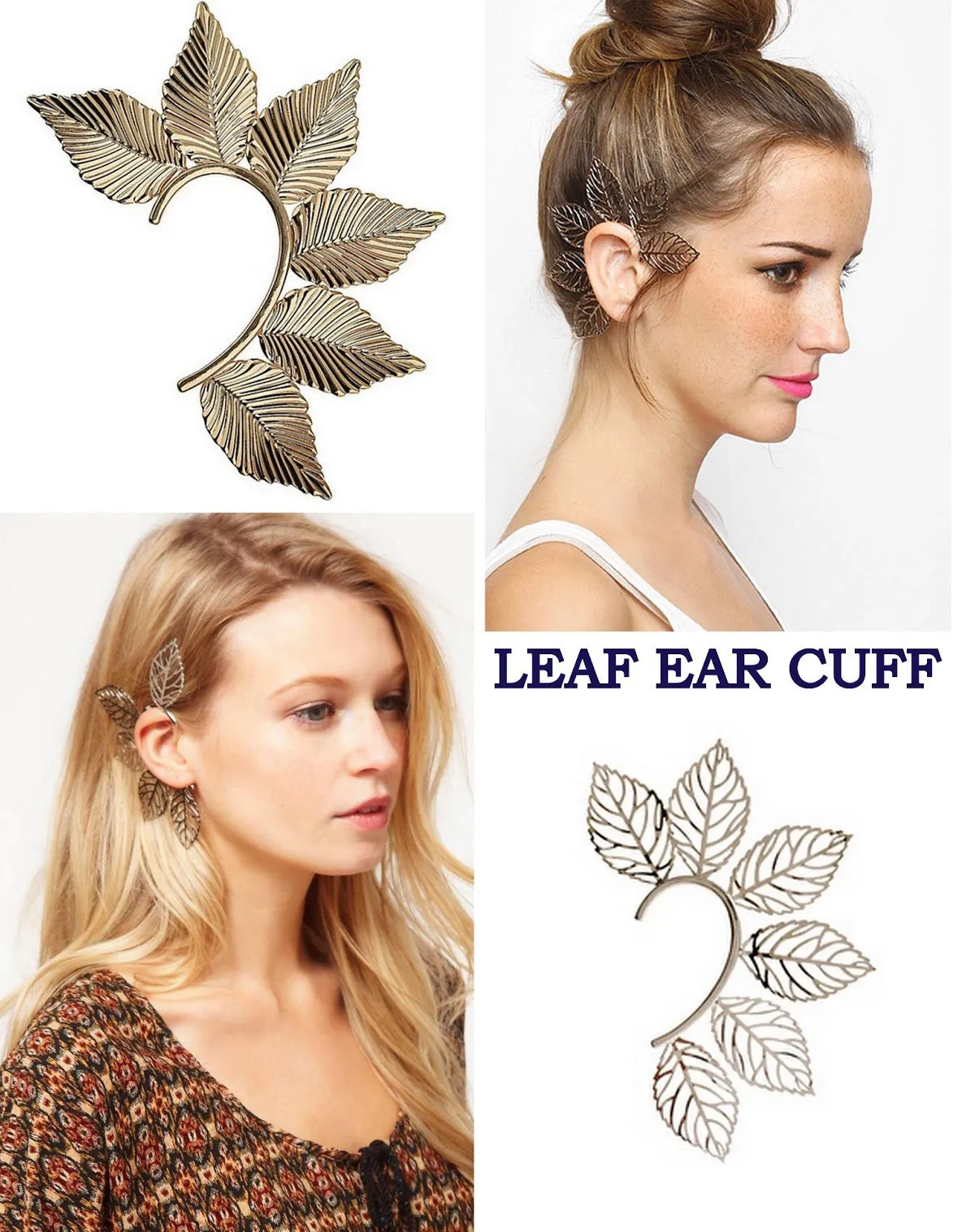 Retro One Piece Big Leaves Ear Cuff Earring