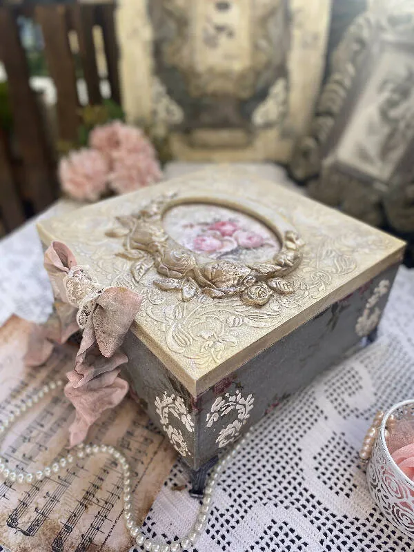 Shabby Chic Hm Handmade Vintage Jewelry Box