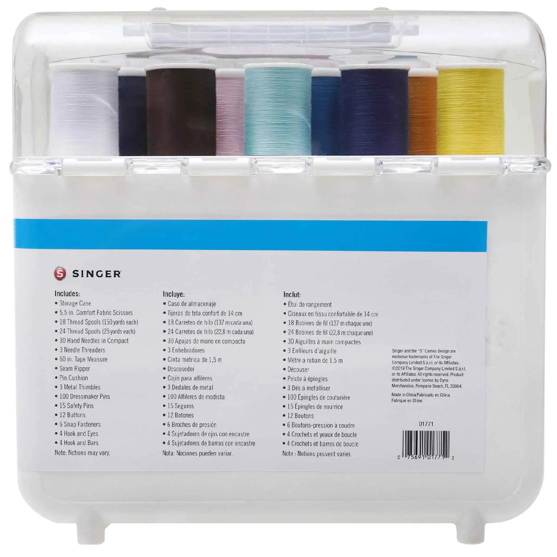 SINGER® Sew-It-Goes® 224 Piece Sewing & Craft Storage Kit with Classic Colors