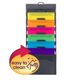 SMEAD CASCADING WALL ORGANIZER 6 POCKETS GRAY