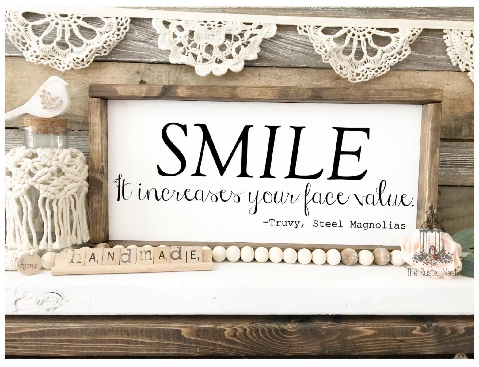 Smile it increases your face value Sign (13.5" x 7") TRN18