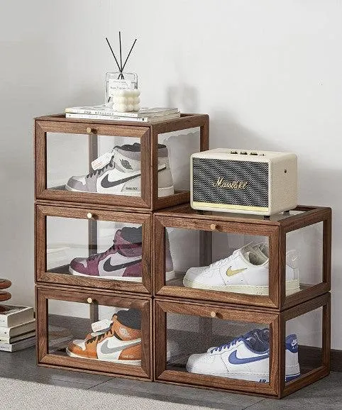 Stackable Shoe Storage Box (Set of 3) | WAYLON