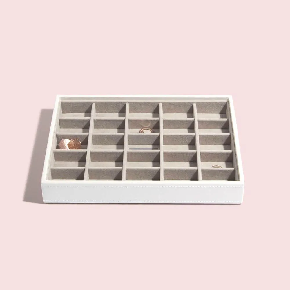 Stackers Classic 25 Compartment Jewellery Tray White