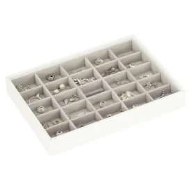 Stackers Classic 25 Compartment Jewellery Tray White