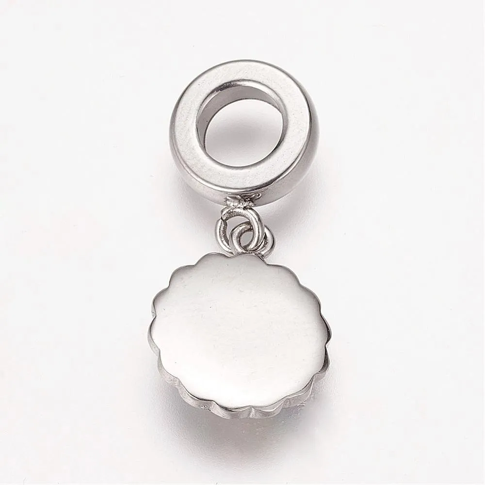 Stainless Steel Color Daisy Charm