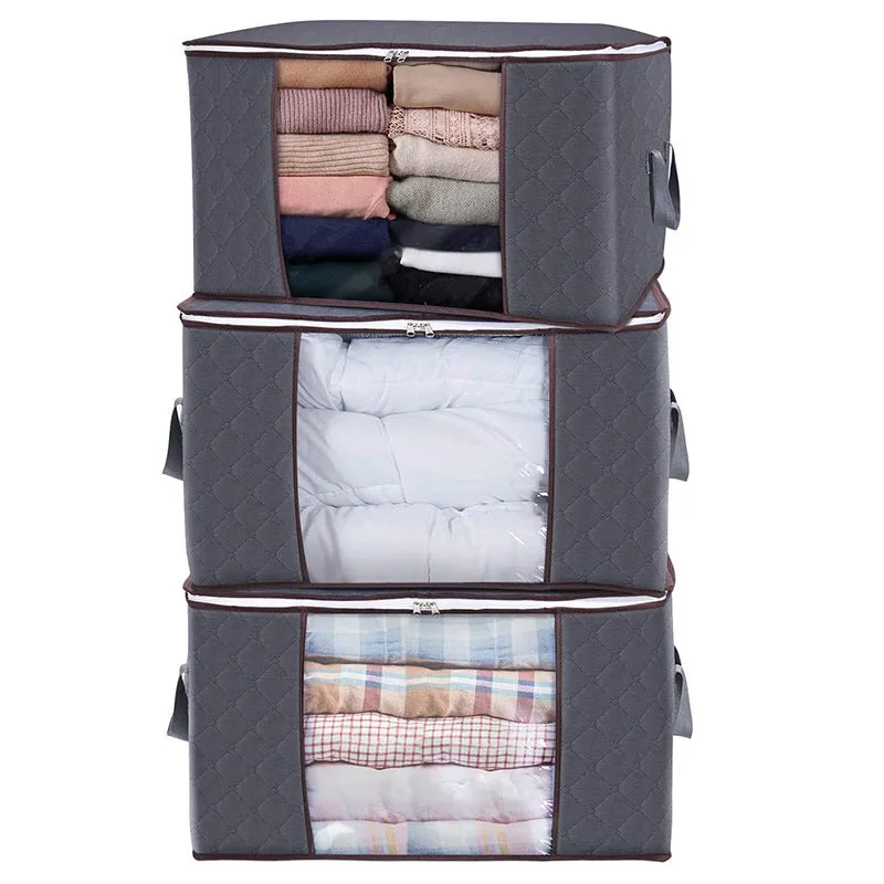 Storage Bags With Lids & Handle (23.6'' X 15.7'' X 13.8'')