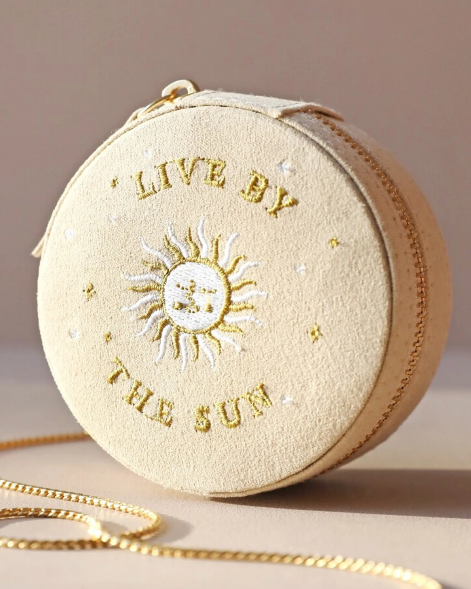 Sun & Moon Jewelry Case | Beige