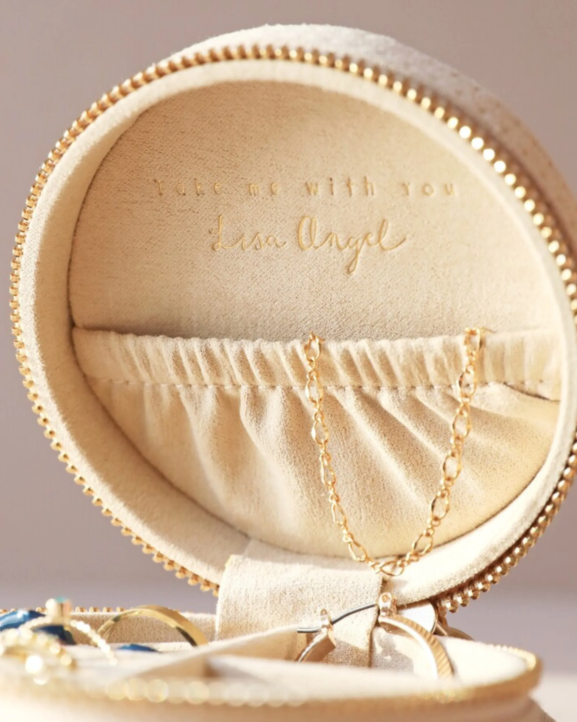 Sun & Moon Jewelry Case | Beige