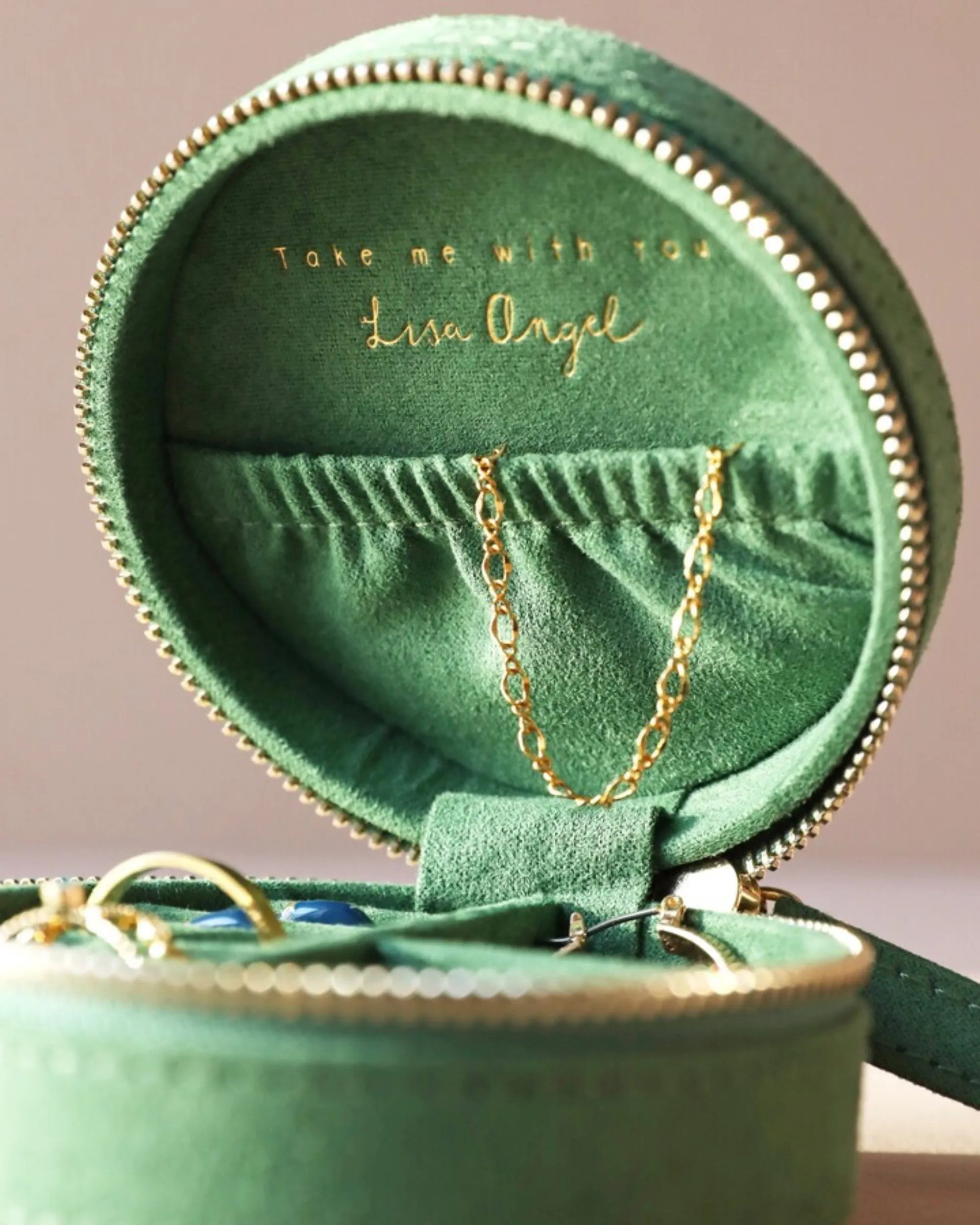 Sun & Moon Jewelry Case | Green