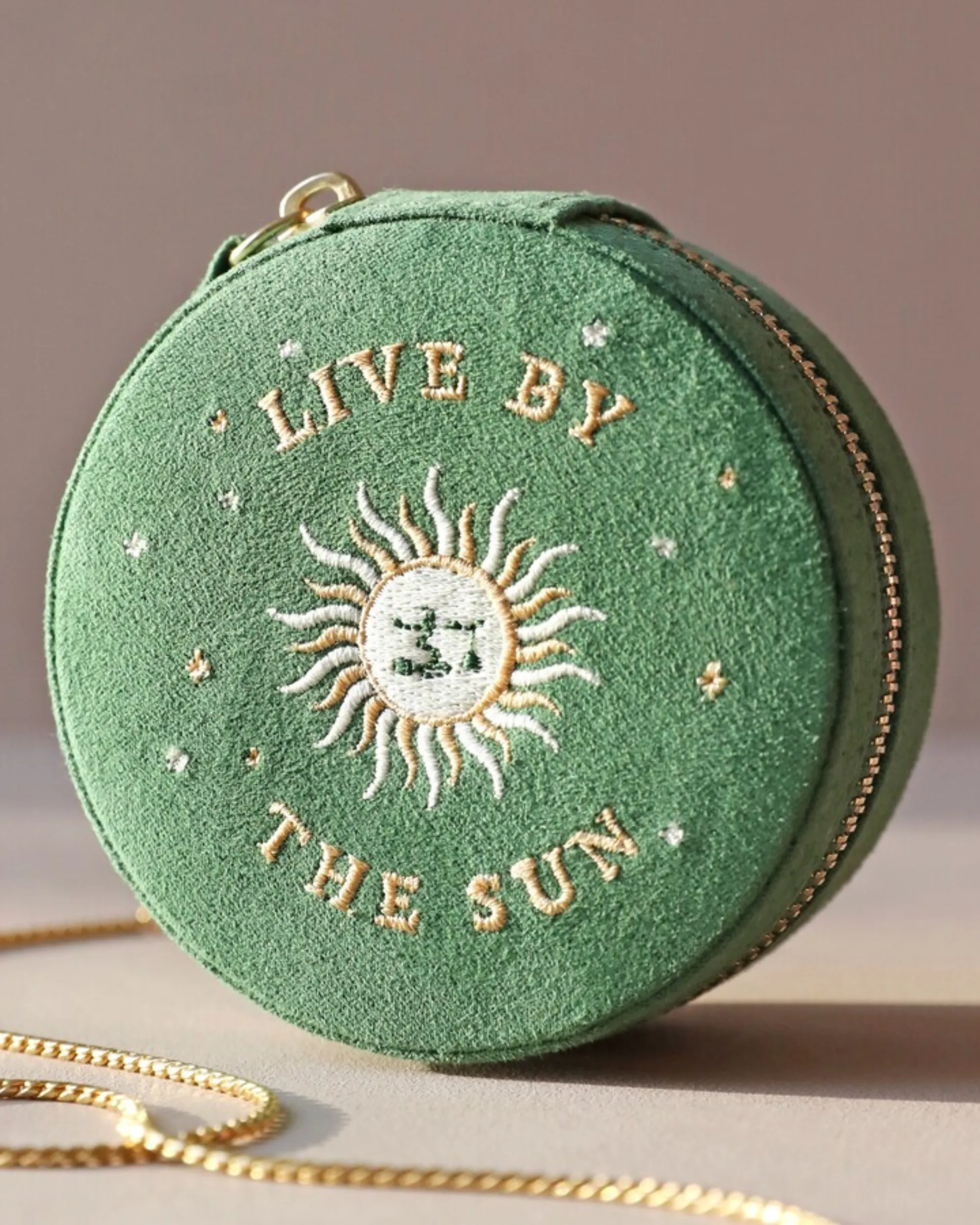 Sun & Moon Jewelry Case | Green