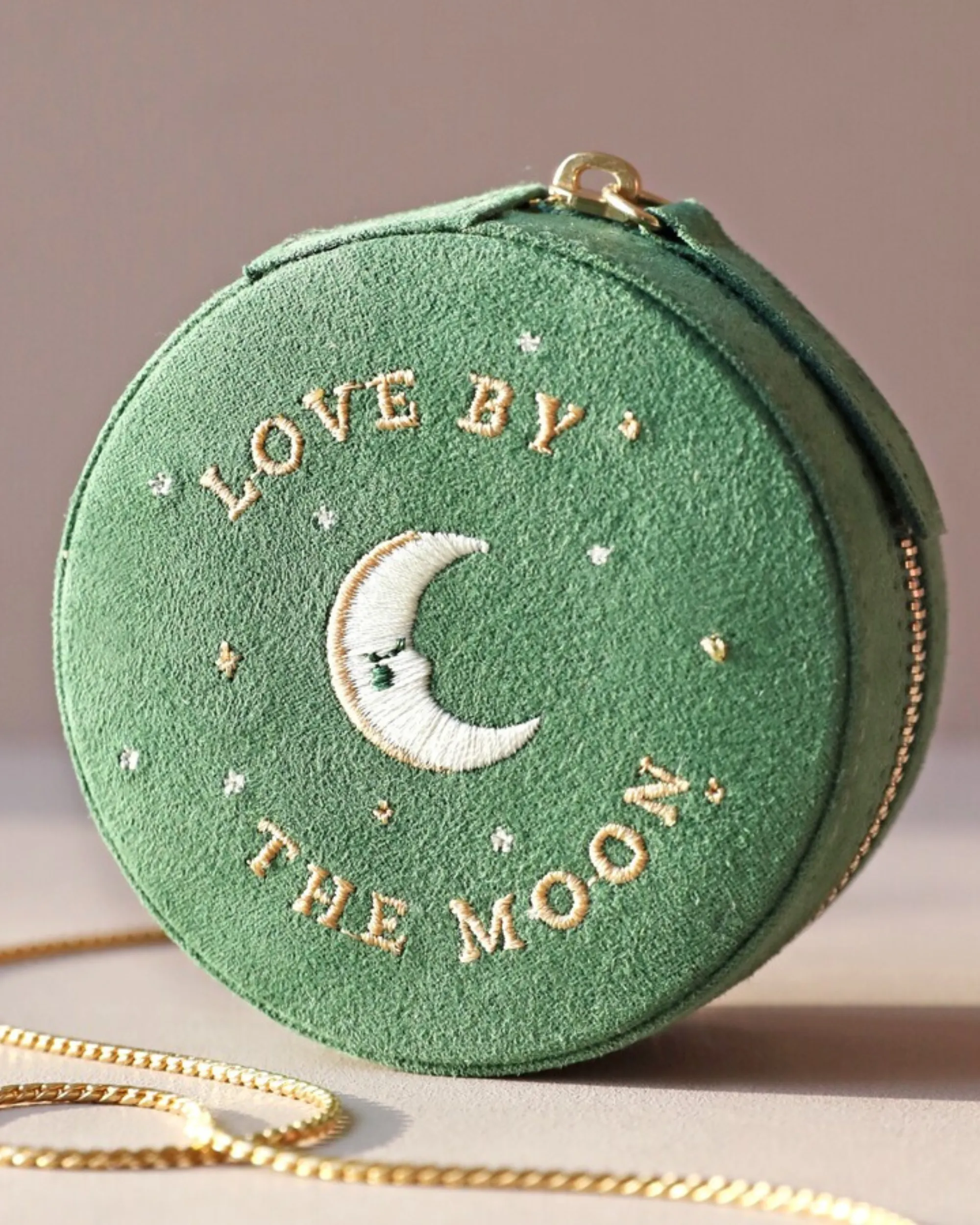 Sun & Moon Jewelry Case | Green