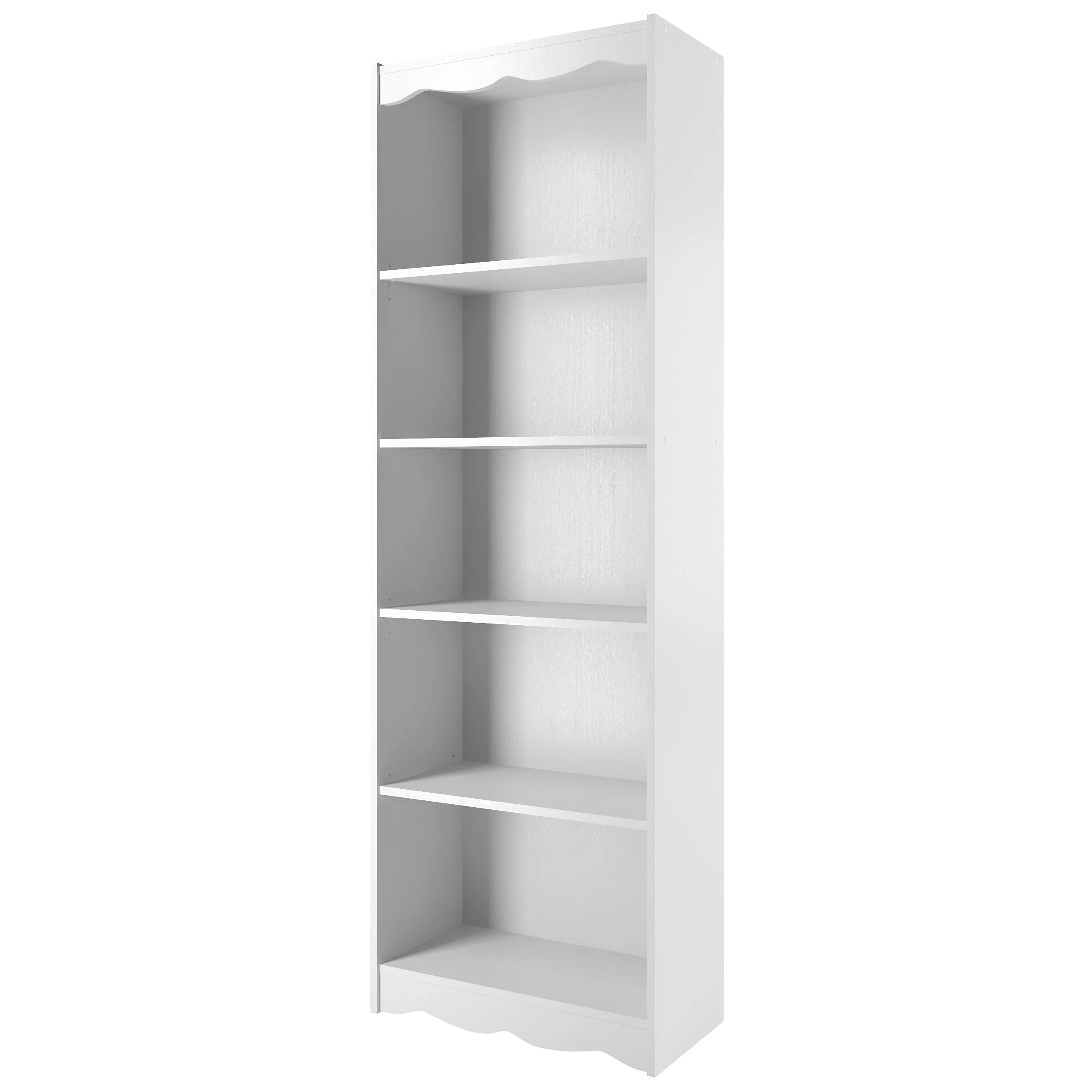 Tall Bookcase in White, 72"