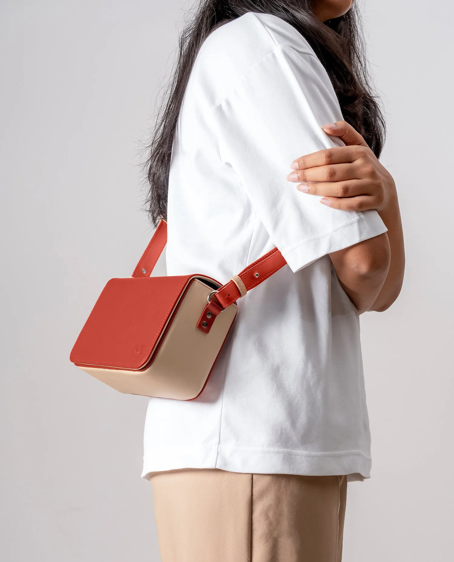 Terracotta Red - Sol Box Shoulder Bag