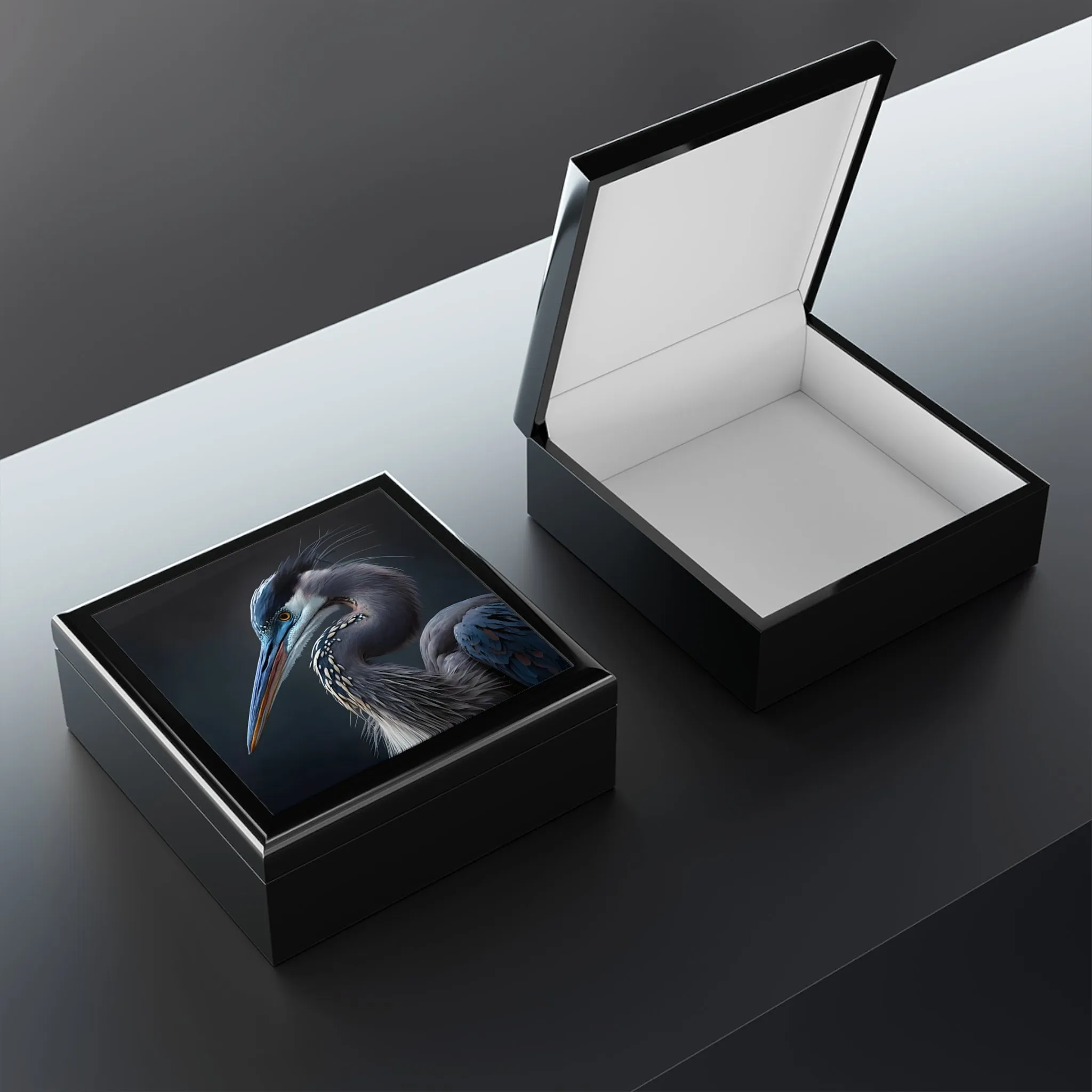 The Great Blue Heron Artwork Gift and Jewelry Box