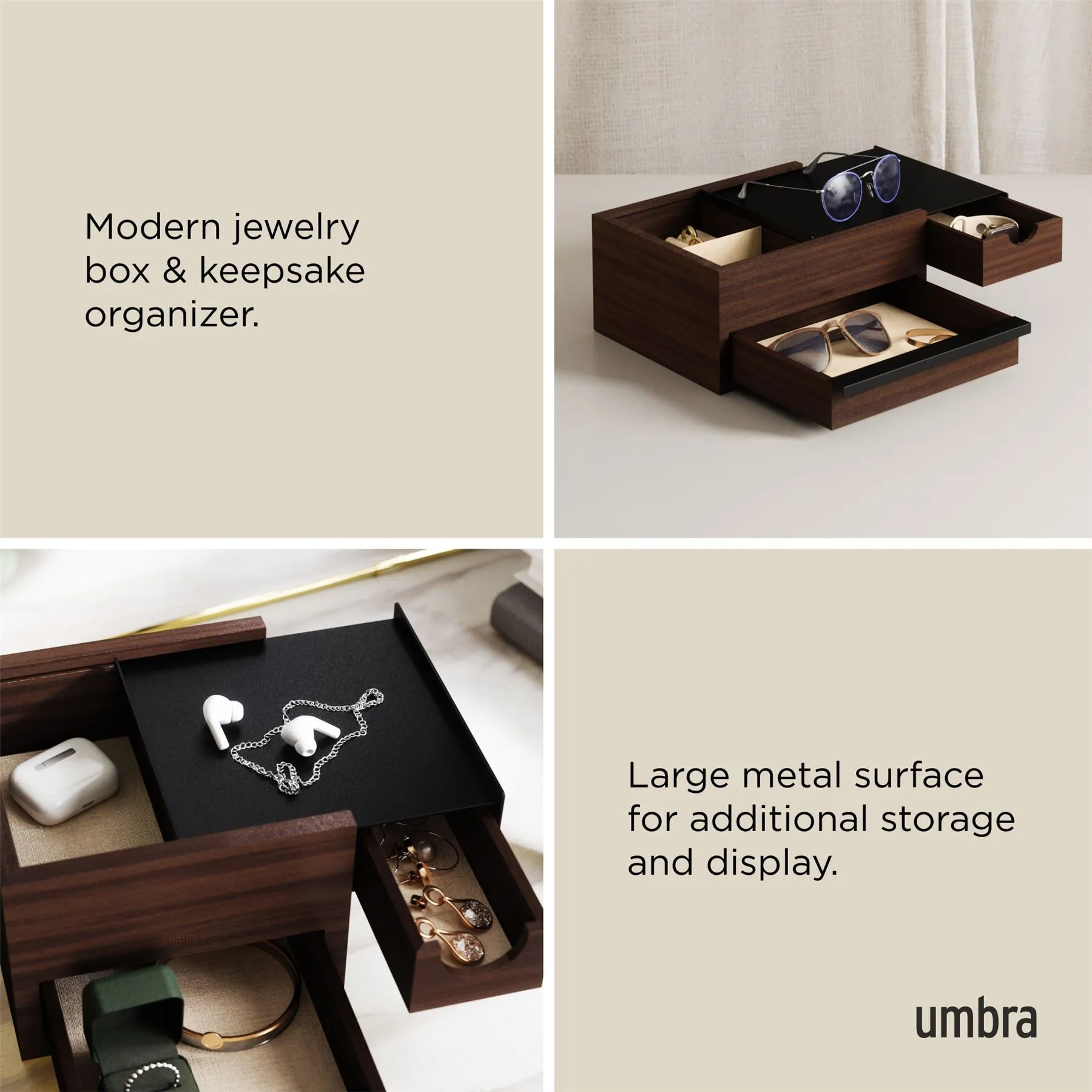 Umbra Stowit Hidden Drawer Jewellery Box