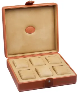 UNDERWOOD (LONDON) - 6-Unit Leather Watch Box | UN210/TAN