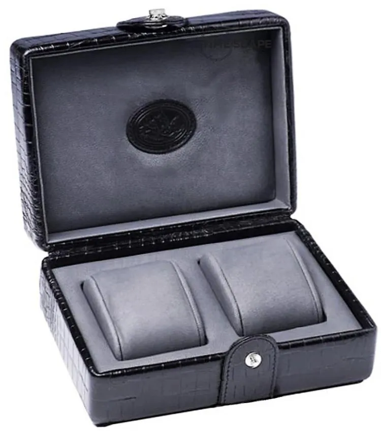 UNDERWOOD (LONDON) - Double Croco Watch Box | UN215/CBLK