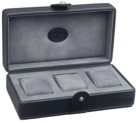 UNDERWOOD (LONDON) - Triple Leather Watch Box  | UN209/BLK