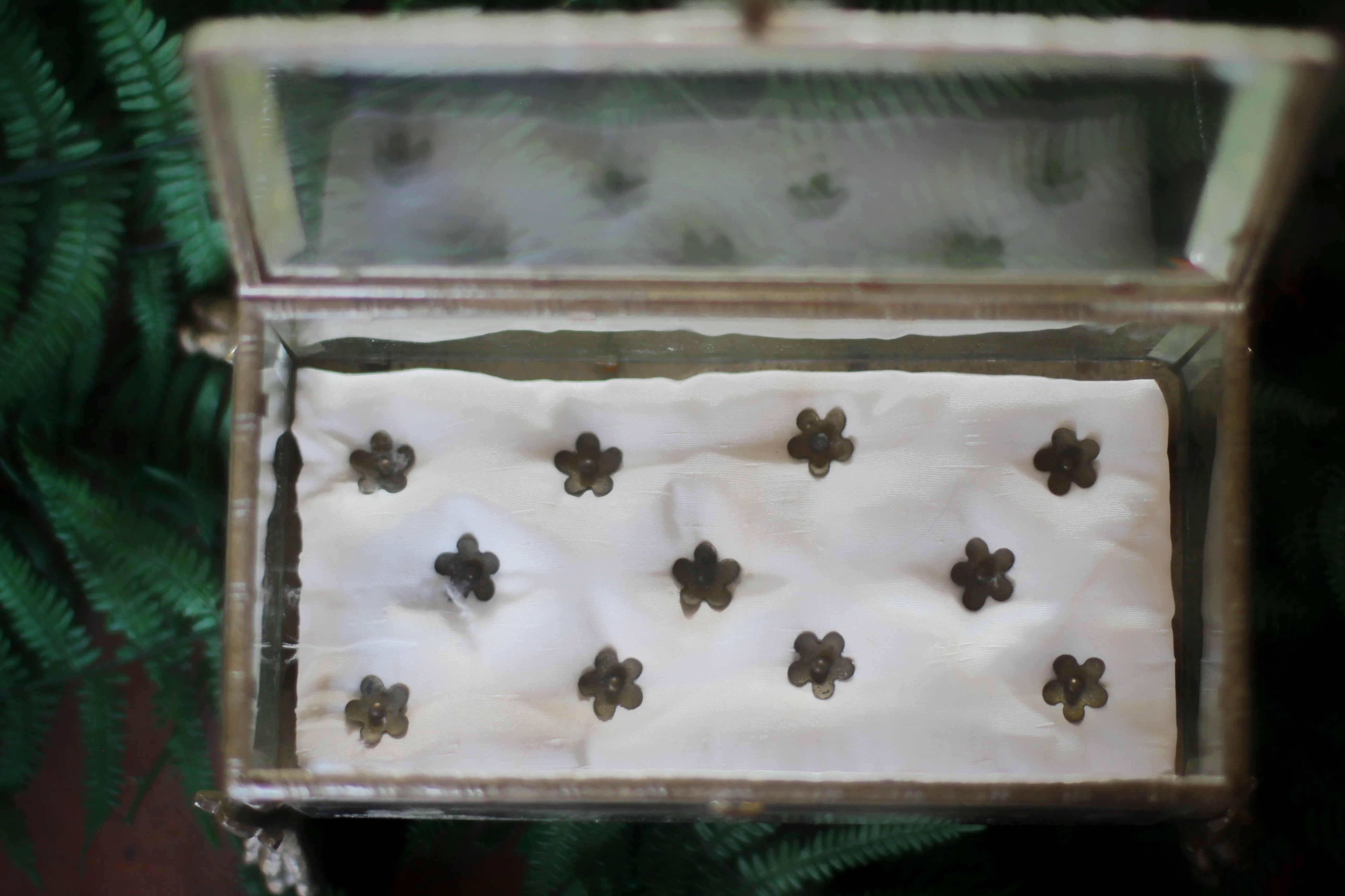 Vintage Claw Feet Platinum Jewelry Box