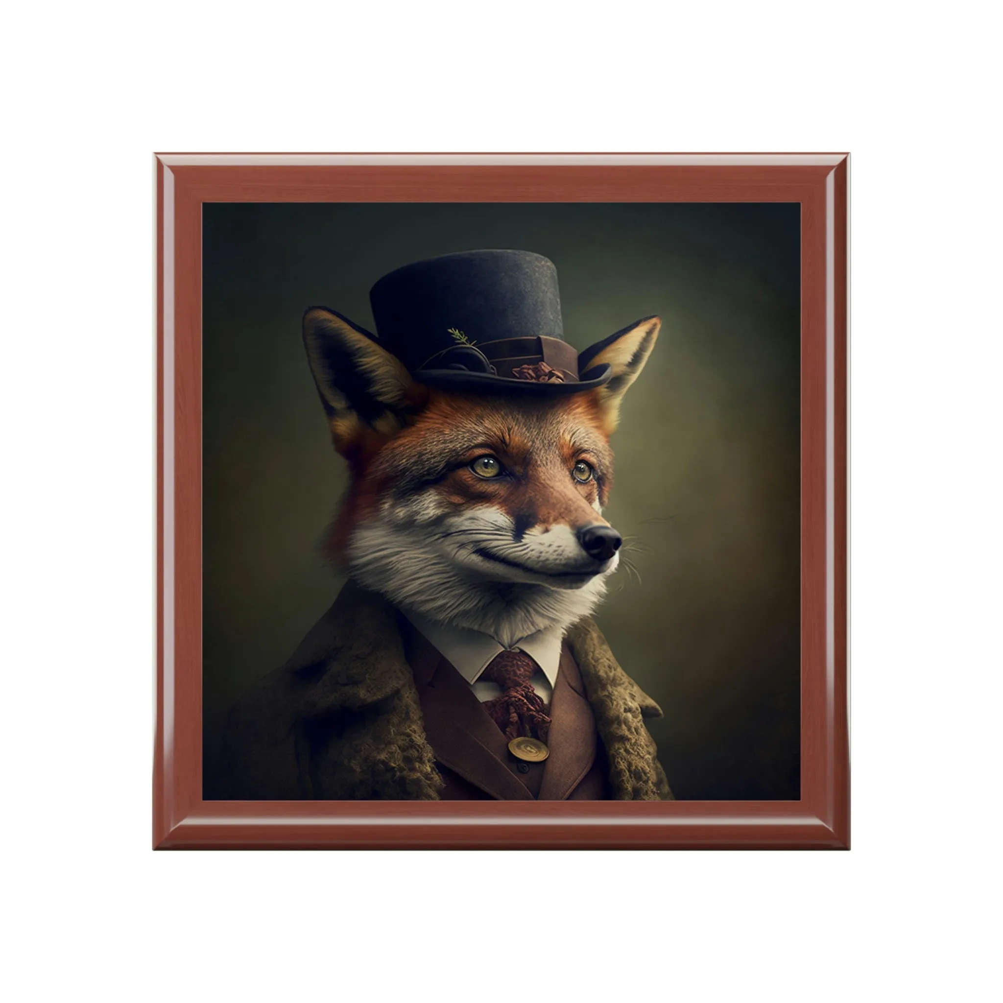 Vintage Fox Gentleman Jewelry Box