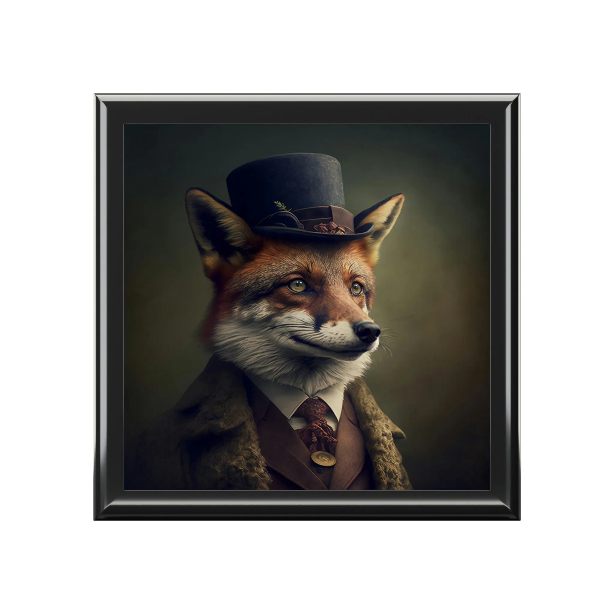 Vintage Fox Gentleman Jewelry Box