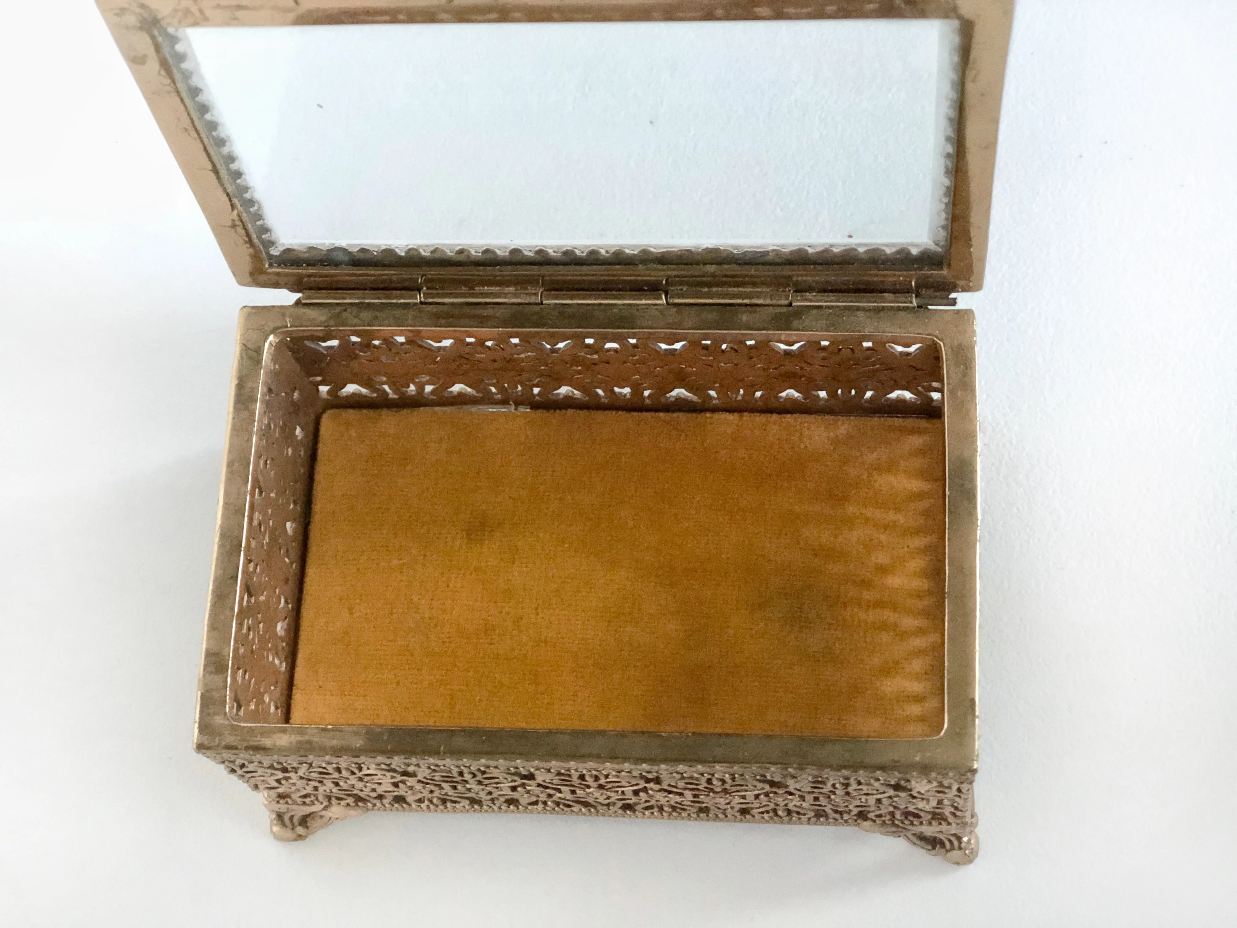 Vintage Lace Bronze Jewelry Box