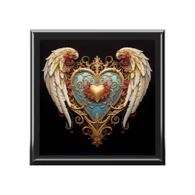 Vintage Winged Heart Gift & Jewelry Box