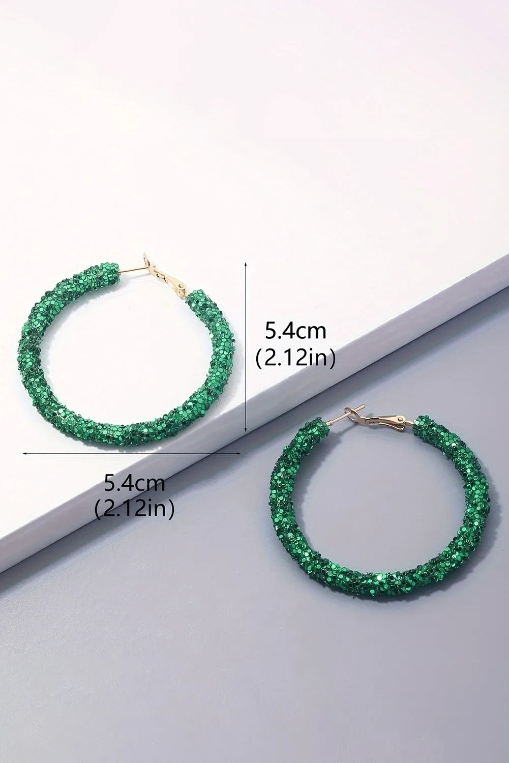 Women's St. Patricks Fashion Daring Sequin Loop Earrings