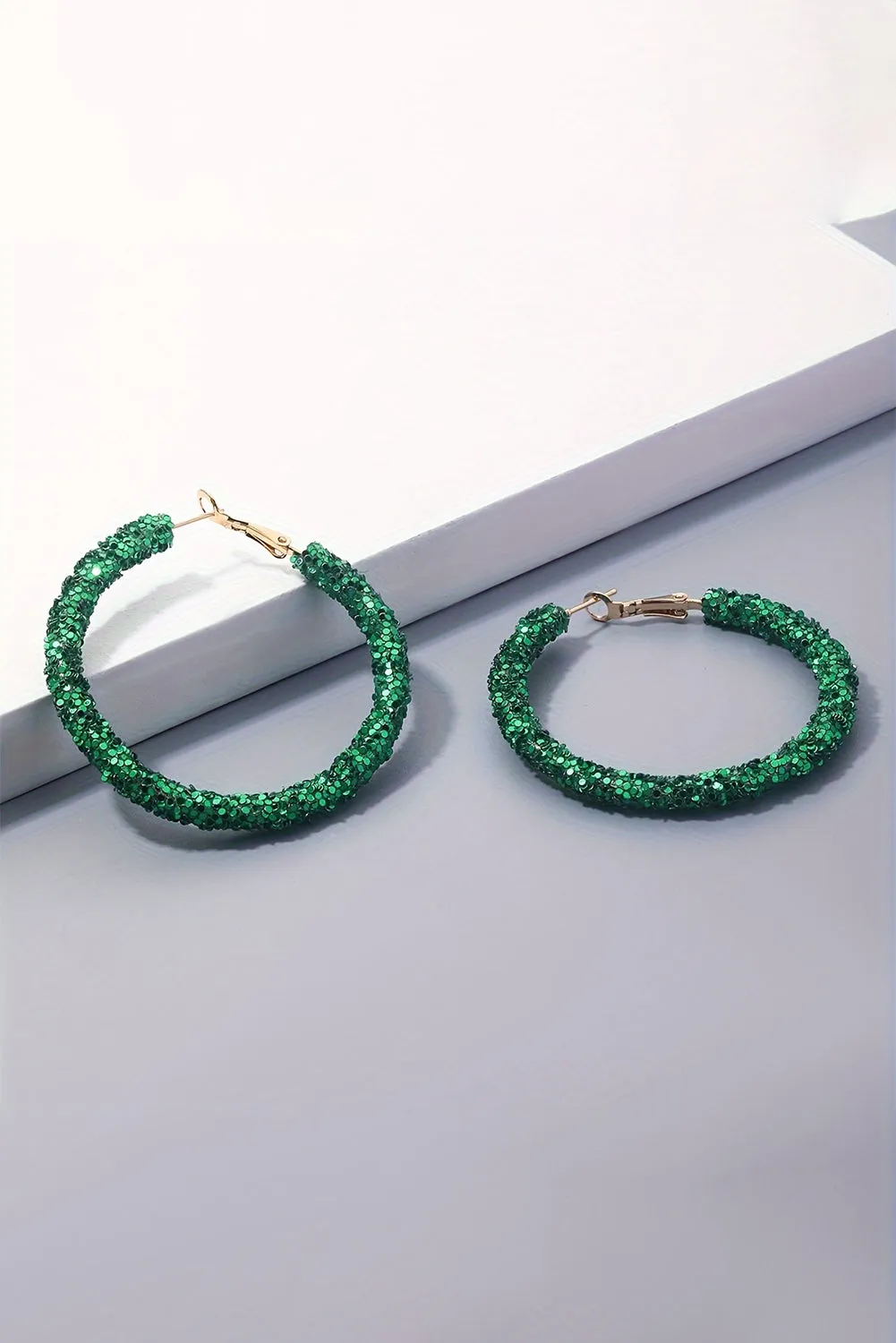 Women's St. Patricks Fashion Daring Sequin Loop Earrings